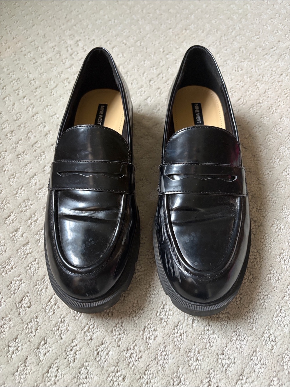 Black Women’s Penny Loafers - Classic Leather Dress Shoes